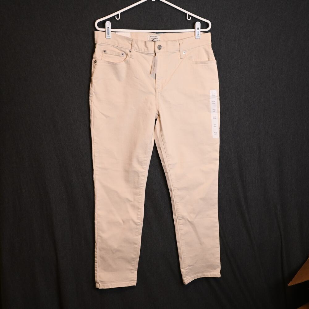 NEW Banana Republic Women's 30/10 (32x27) Mid-Rise Girlfriend Jeans Beige NWT